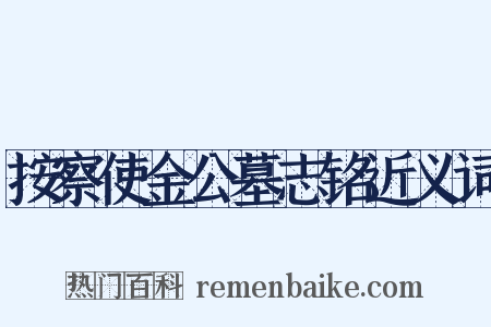 按察使金公墓志铭近义词是什么意思的图片